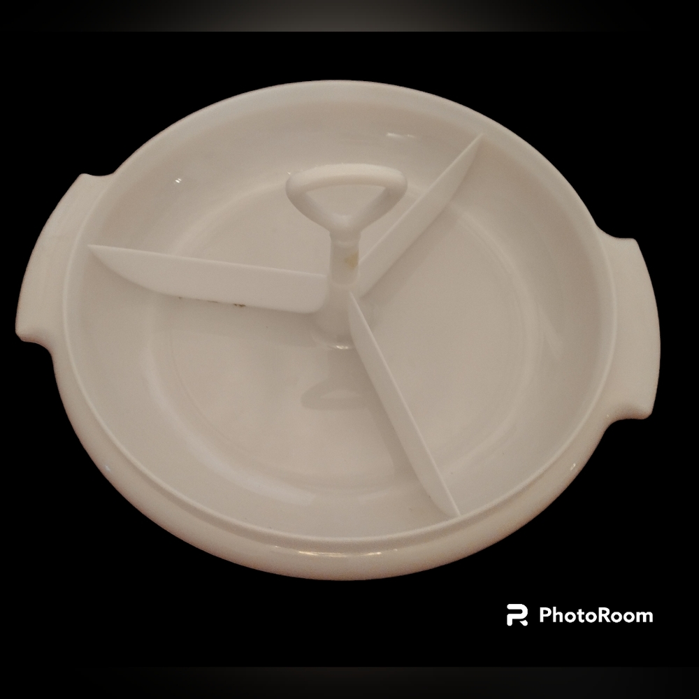 Vintage Tupperware Suzette Divided Server Dish Condiment Caddy